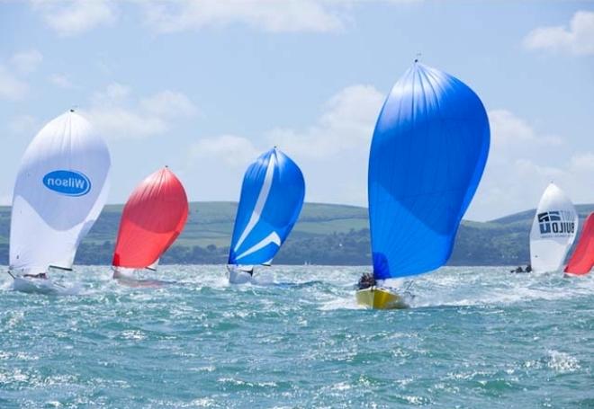 Fleet in action - 2015 Landsail Tyres J-Cup ©  Tim Wright / Photoaction.com http://www.photoaction.com